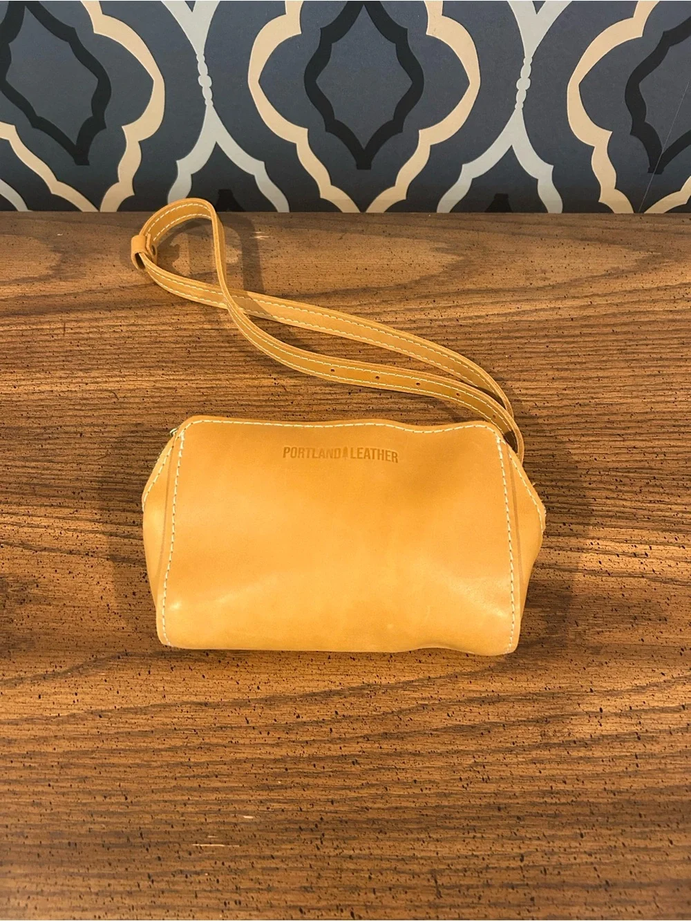 Portland Leather sunflower Yellow Leather crossbody belt bag